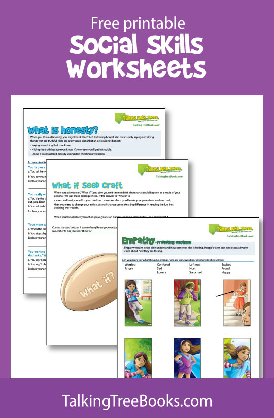 free worksheets on social skills for kids