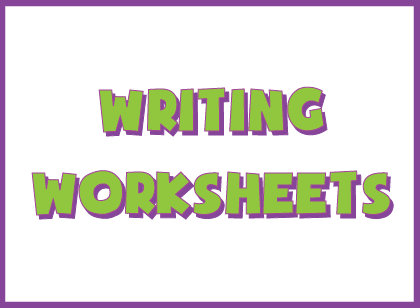 Writing worksheets and activity ideas